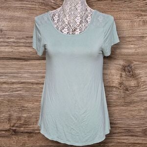 Red by BKE sage green draped back top